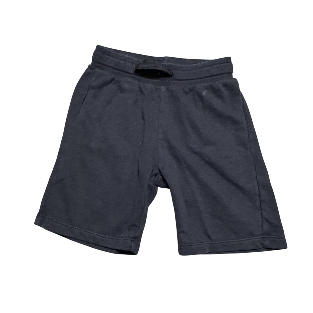 HM Boys Black Sweat Shorts Size 6 Elastic Waist Drawstring Athletic Casual